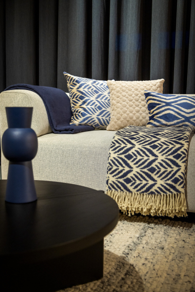 Hoii Plaid 'Alexandra' 150 x 200 cm Insignia Blue - Blau